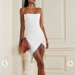 STAUD Olivette wrap-effect crystal-embellished mini dress, size Small